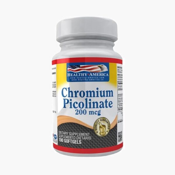 Chromium Picolinate - 200 mcg (Healthy America - 100 softgels)