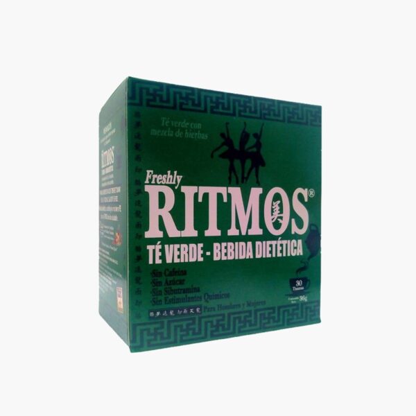 Freshly RITMOS Té Verde - Bebida Dietética (Natural Freshly - 30 tisanas)