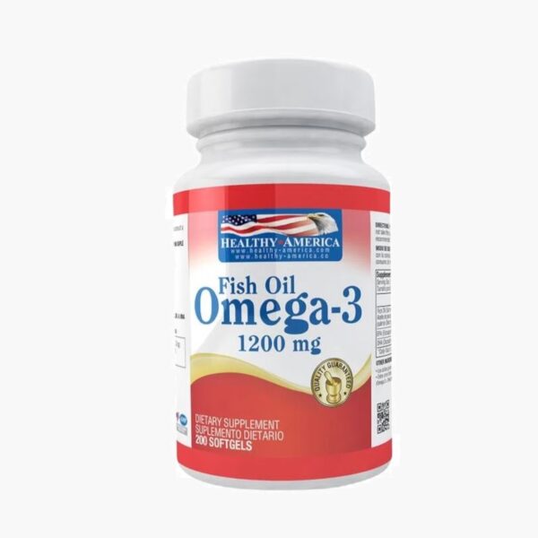 Omega 3 - 1200 mg (Healthy America - 200 softgels)