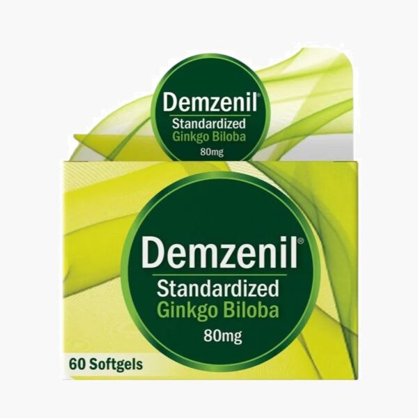 Demzenil - Standardized Gingko Biloba - 80 mg (Healthy America - 60 softgels)