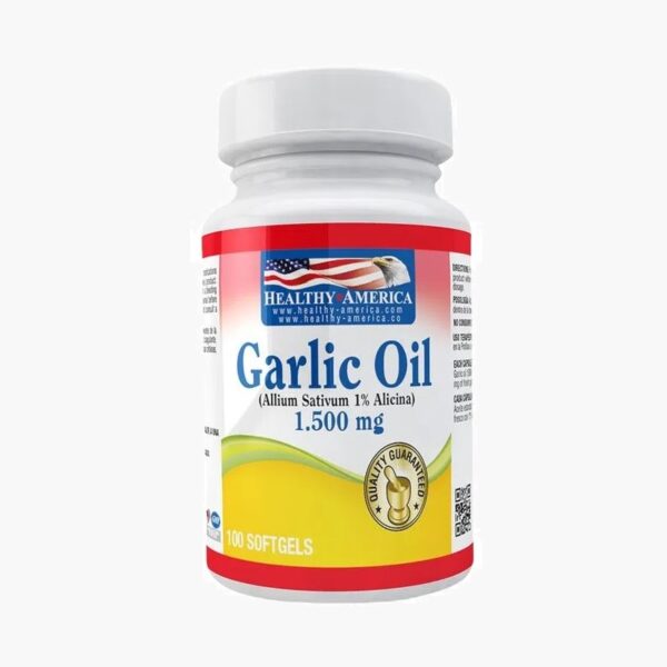 Garlic Oil - 1500 mg (Healthy America - 100 softgels)