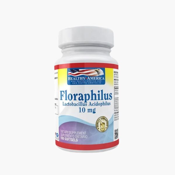 Floraphilus (Lactobacillus Acidophilus -10 mg) (Healthy America - 100 softgels)