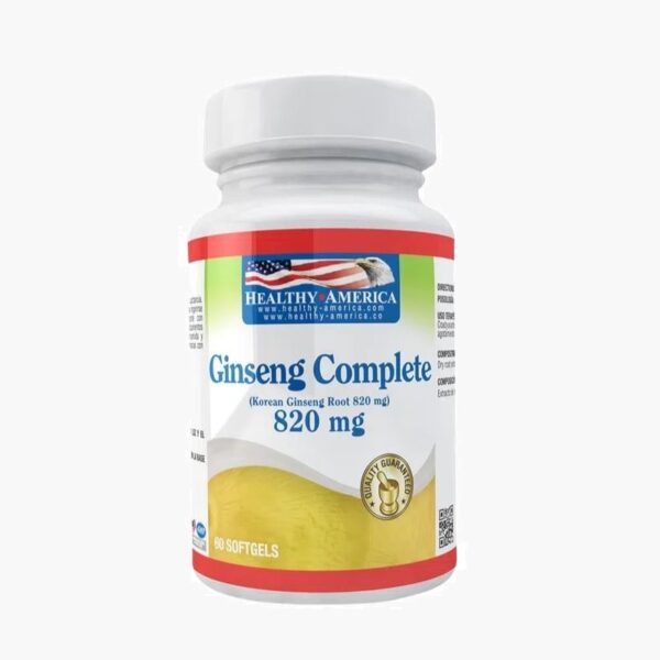 Ginseng Complete 820 mg (Healthy America – 60 softgels)