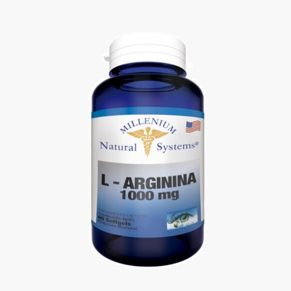 L-Arginina de 1000 mg (Natural Millenium Systems - 60 softgels)