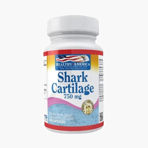 Shark Cartilage 750 mg (Healthy America – 100 cápsulas)