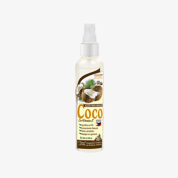 Aceite para Masajes - Coco con Vitamina E (Laboratorio Natural Freshly – 240 ml)