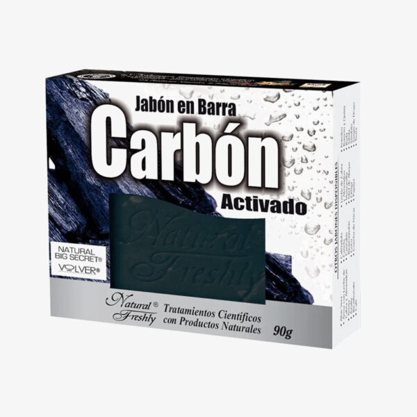 Jabón en barra de Carbón Activado (Natural Freshly – 90 g)